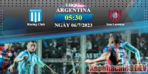 Soi Kèo Racing Club vs San Lorenzo 05h30 Ngày 06/07/2023 -  Giải VĐQG Argentina