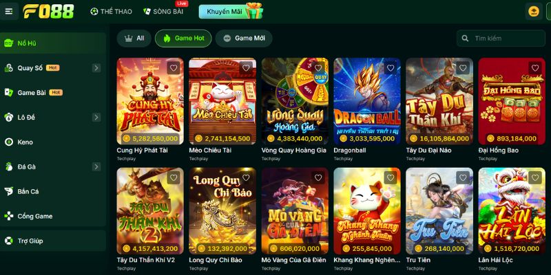 Kho game nổ hũ đa dạng nhất